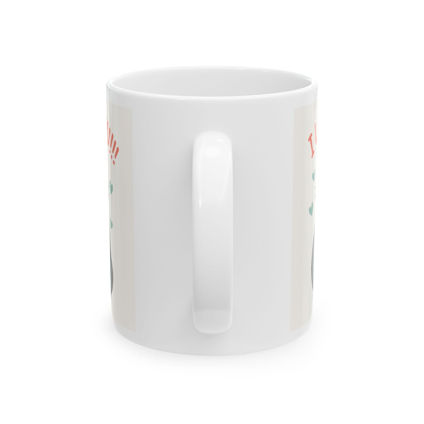 Cute Cat I Love You Mug | Adorable Ceramic Coffee Cup | Gift for Cat Lovers | Birthday, Valentine’s Day, Appreciation Gift